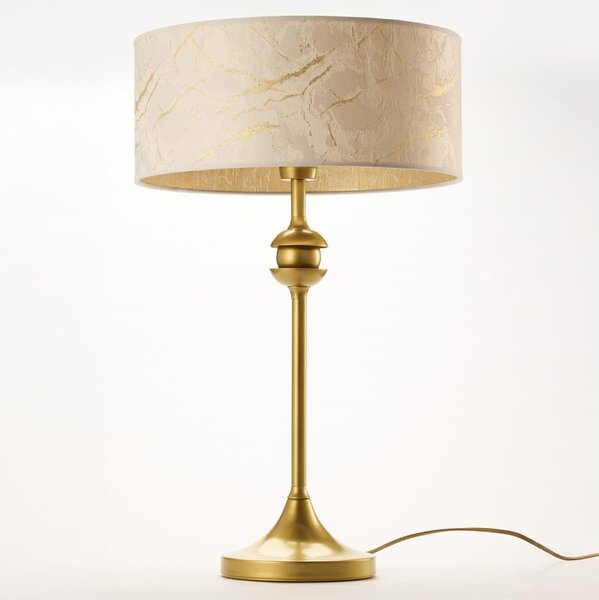 Jupiter 2112 - Lampă de masă KASZMIR 1xE27/15W/230V alb/auriu, decor marmură