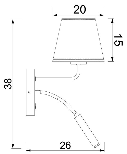 Aplica de perete ARDEN 1xE27/15W/230V + 1xG9/8W bej/maro