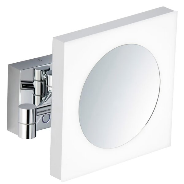 Kronenbach Universal oglindă cosmetică 20x20 cm pătrate cu iluminare crom 29.475.255.0004