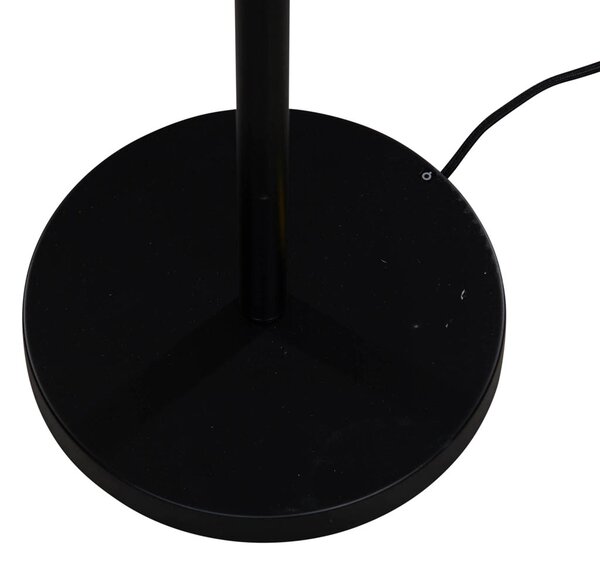Lampă de podea neagră cu abajur din catifea bronz 40cm - Simplo