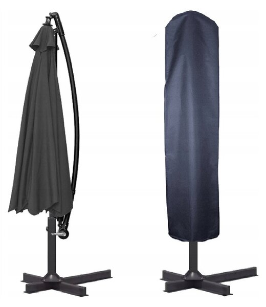 Umbrela de soare pliabila pentru gradina ARCADIA 300 cm, gri