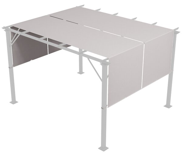 Outsunny Copertină Pergolă Rezervă UV 3x3(m) 4.9x1.2m Ușor de Instalat Kaki | Aosom Romania