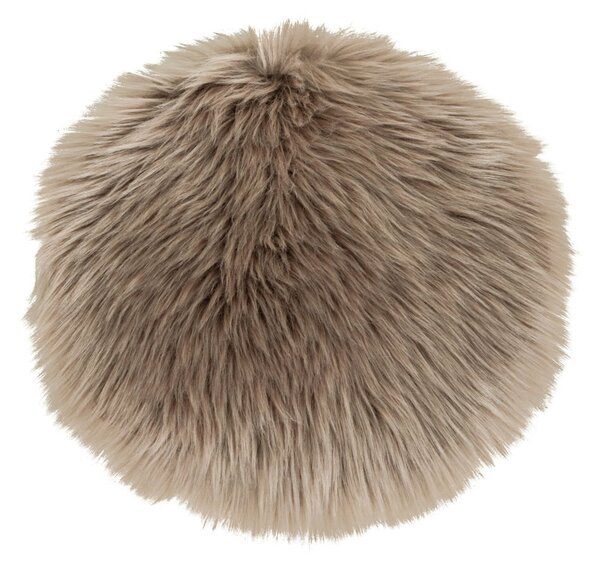 Piele de miel, piele ecologică, pernă de șezut Ø35 cm, culoare crem