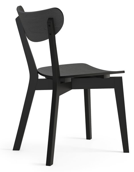 MAZZONI EXPORT ROXY Negru - SCAUN DE LEMN PENTRU SALON SUFRAGERIE BUCĂTĂRIE RETRO