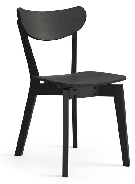 MAZZONI EXPORT ROXY Negru - SCAUN DE LEMN PENTRU SALON SUFRAGERIE BUCĂTĂRIE RETRO