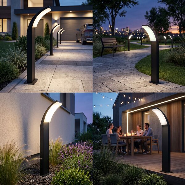 Lampă de grădină LED de podea JNH033-G Black