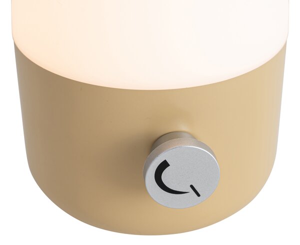Set de 2 lămpi de masă pentru exterior auriu cu alb inclusiv LED reîncărcabil - Haard