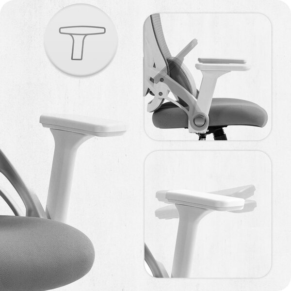 CABRO C507 scaun ergonomic cu suport lombar și pentru cap reglabil, gri