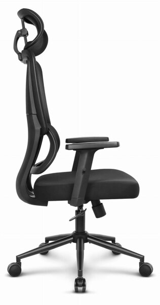 CABRO C506 scaun de birou ergonomic cu tetieră și suport lombar, până la 150 kg, negru