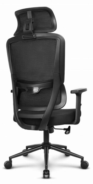 CABRO C506 scaun de birou ergonomic cu tetieră și suport lombar, până la 150 kg, negru
