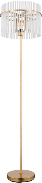 Globo Lighting Gorley lampă de podea 1x60 W alb-transparent-auriu 15698SM