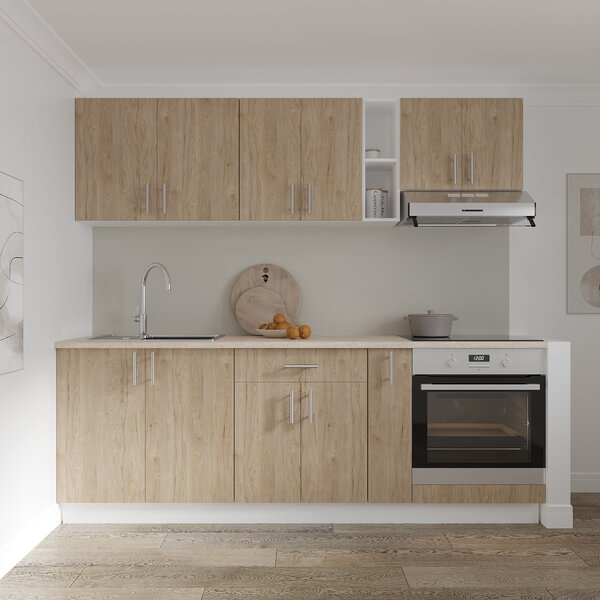 Corp haaus Karo, Lemn Natural/Alb, 20 x 50 x 80 cm
