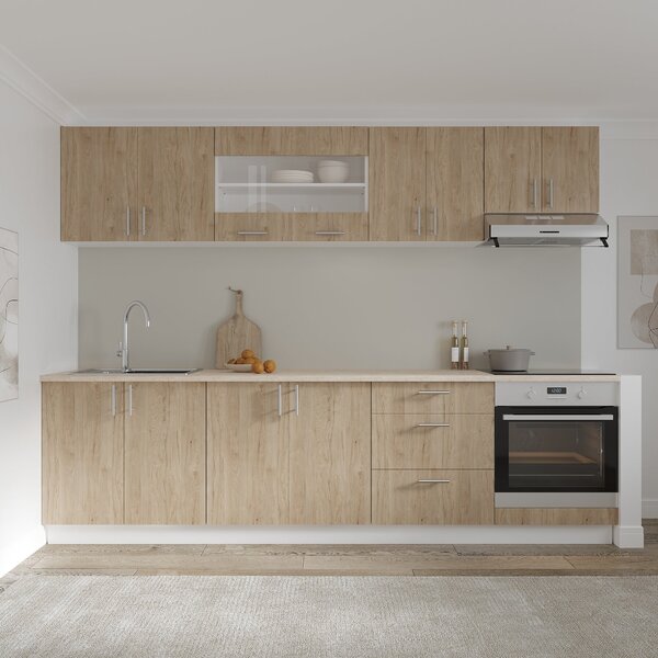 Corp haaus Karo, 2 Usi, Lemn Natural/Alb, 60 x 30 x 60 cm
