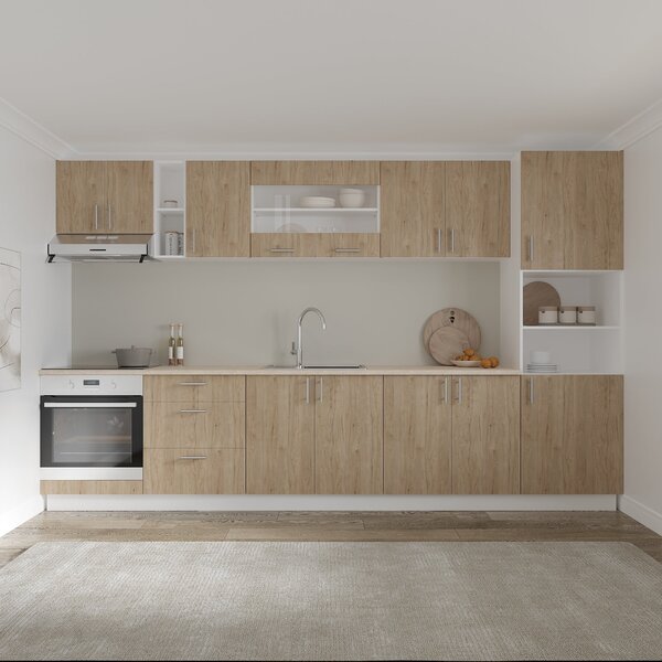 Corp haaus Karo, Lemn Natural/Alb, 60 x 30 x 45 cm
