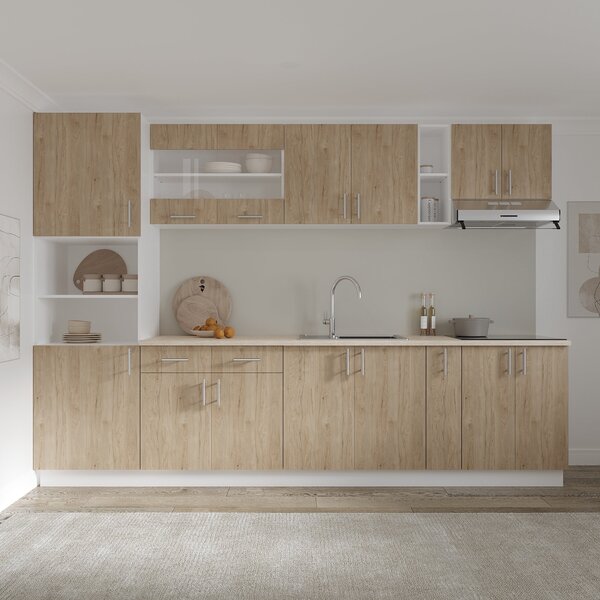 Corp haaus Karo, Lemn Natural/Alb, 20 x 50 x 80 cm
