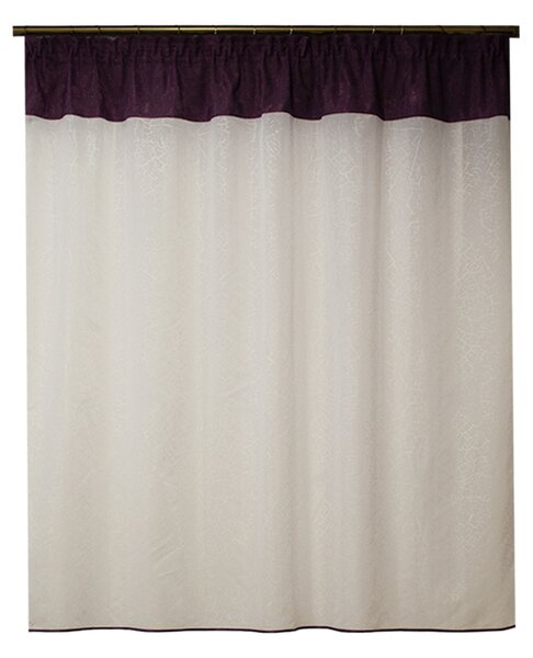 Perdea Velaria voal alb cu auriu, 170x155 cm