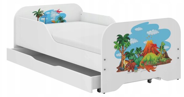 Pat complet pentru copii 140 x 70 cm - DINO WORLD