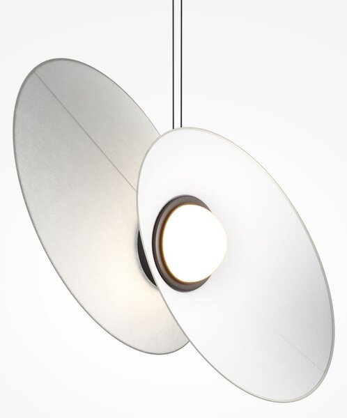 Maytoni Evolution LED lampă suspendată LED, alb/alb, pivotantă, Alb, Camera de zi / sufragerie, Plastic, Design