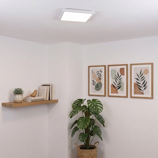 Brilagi - Plafonieră LED reglabilă ESTELA SQUARE, 36 W, 230 V, 31 x 31 cm, alb + telecomandă