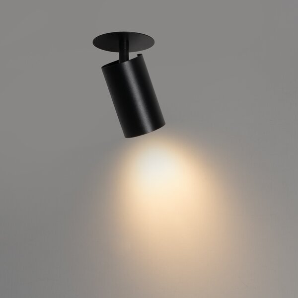 Spot modern integrat negru GU10 50mm - Chels