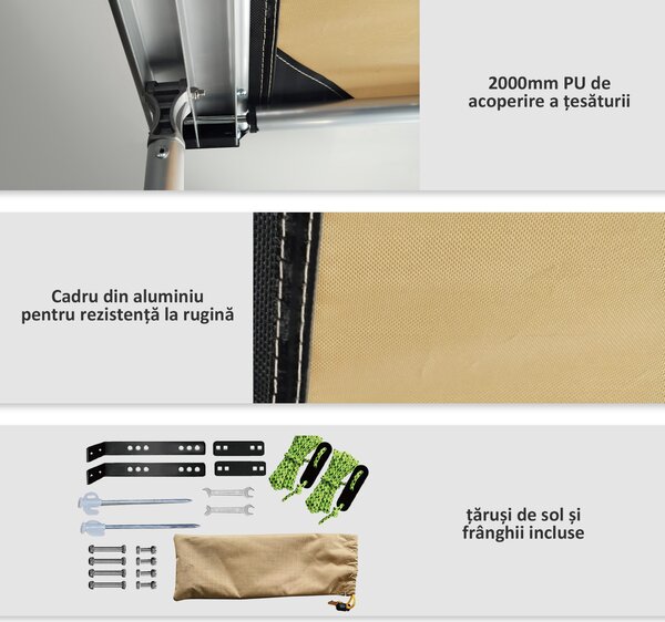 Outsunny Marchiza Laterala de 1,5 x 2,6m pentru Masina