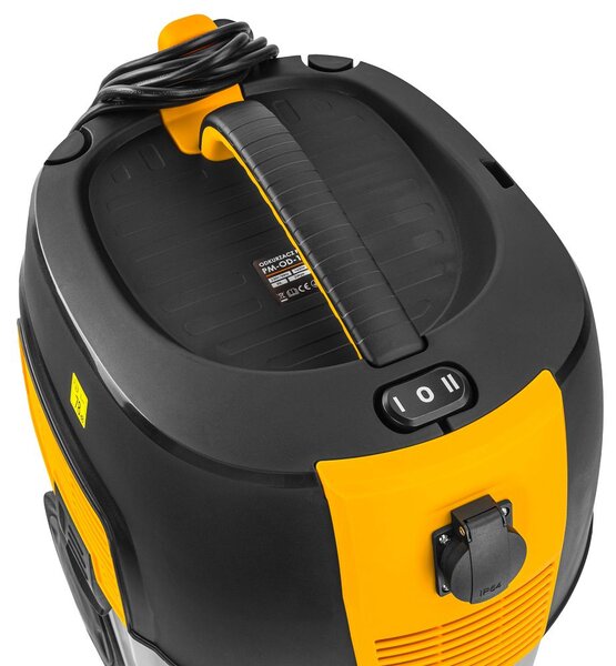 Aspirator industrial 1600 W fără sac 30 l cu HEPA filtru și sertar pentru scule POWERMAT PM-OD-1600T-PRO