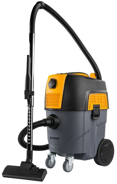 Aspirator industrial 1600 W fără sac 30 l cu HEPA filtru și sertar pentru scule POWERMAT PM-OD-1600T-PRO