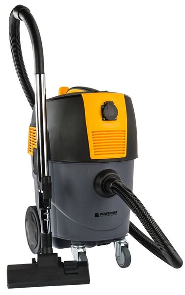 Aspirator industrial 1600 W fără sac 30 l cu HEPA filtru și sertar pentru scule POWERMAT PM-OD-1600T-PRO
