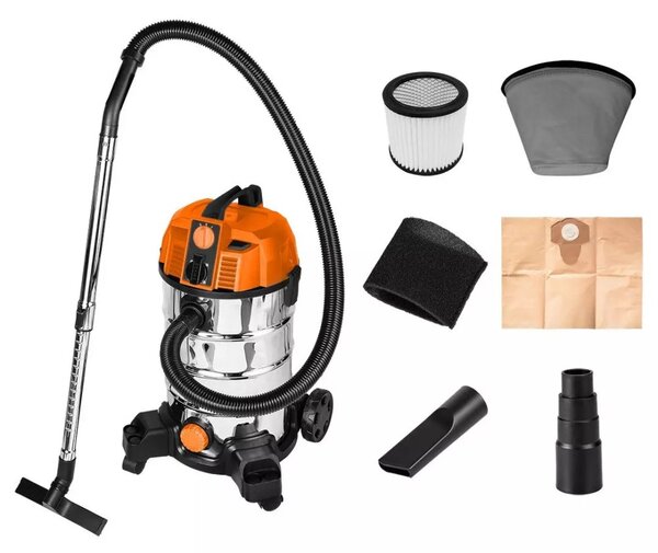 Aspirator industrial umed și uscat 1600 W, 35 l
