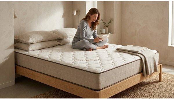 Saltea mediu-fermă/extra dură din spumă reversibilă 160x200 cm Bamboo Eco Fresh – Moonia
