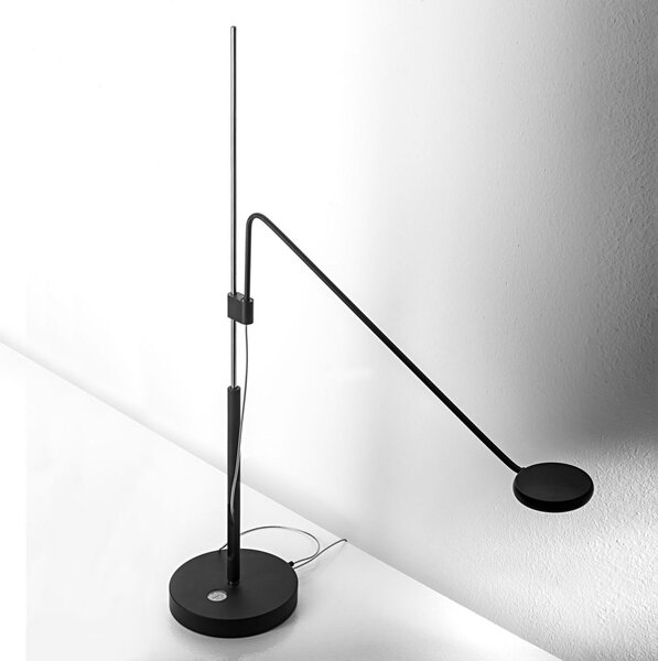 ICONE Tecla - lampă de birou grațioasă cu LED-uri, reglabil, Negru, Studiu / Birou, Metal, Modern