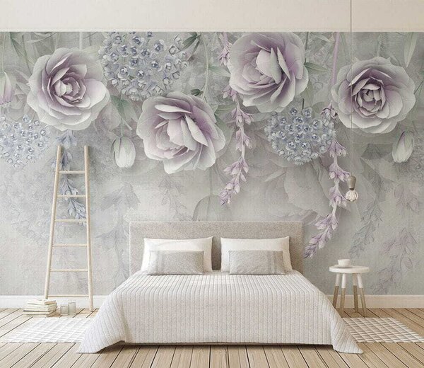 Fototapet Flori delicate în nuanțe delicate, Fototapet flori mari, Fototapet populare, u01597 - Tapeko.ro