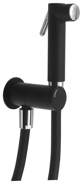 Sapho Sapho, Robinet de perete cu bideu de duș manual și blocare de siguranță, rotund, negru mat, SG107NE