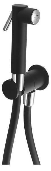 Sapho Sapho, Robinet de perete cu bideu de duș manual și blocare de siguranță, rotund, negru mat, SG107NE