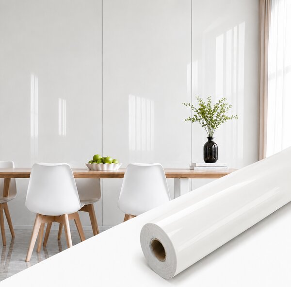 Panou autoadeziv Alb lucios 120x280 cm
