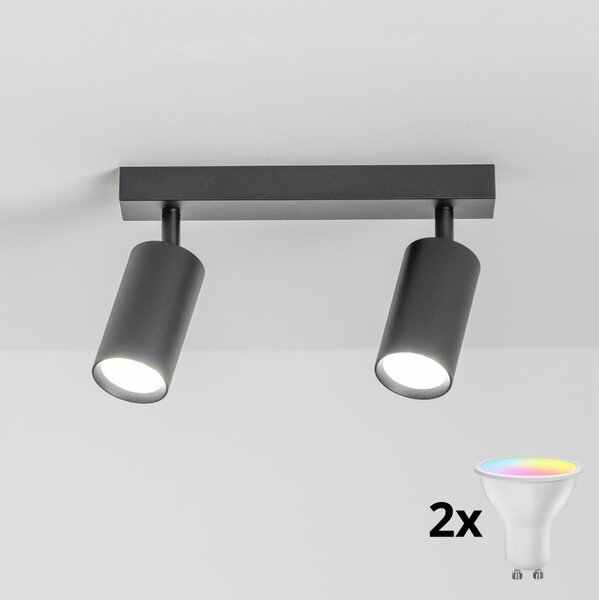 Brilagi - Spot LED RGBW reglabil SELE 2xGU10/4,8W/230V, negru