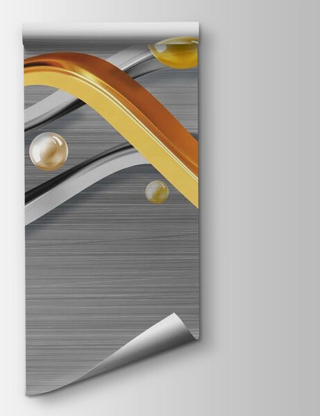 Fototapet Curbe metalice cu globuri plutitoare, Fototapet spațiu extins, Fototapet populare, u06161 - Tapeko.ro
