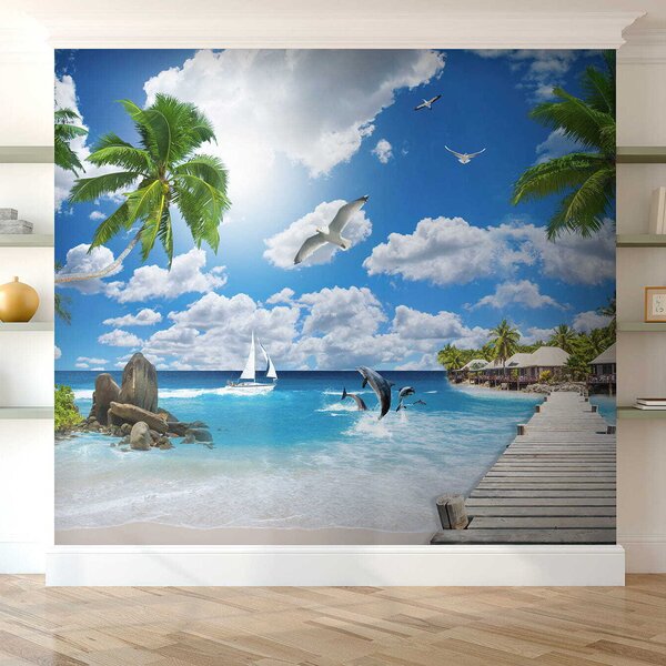 Tapet Insula Paradise, Fototapet Marea, u06969 : Uwalls.ro