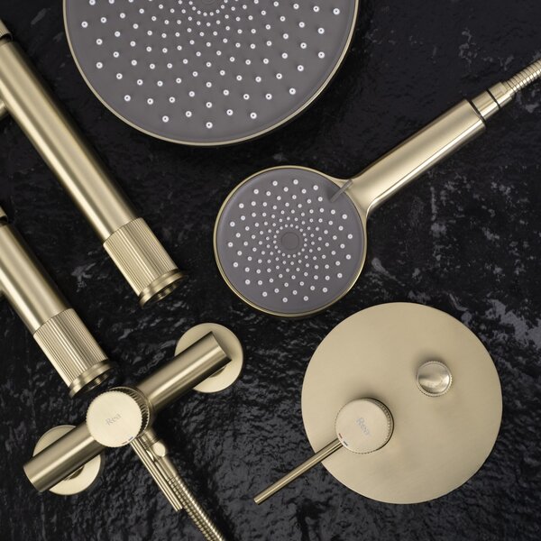 Set de dus incastrat Rea Lungo Stripe Gold Brush + BOX