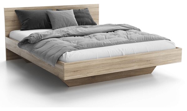 Pat de levitare 120x200 din placa de mobilier DM2 stejar sonoma