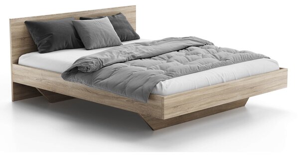 Pat de levitare 120x200 din placa de mobilier DM2 stejar sonoma