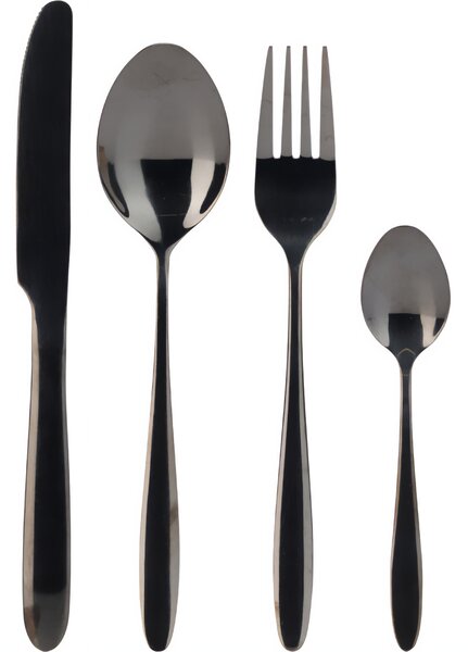 Set tacâmuri pentru 6 persoane în negru