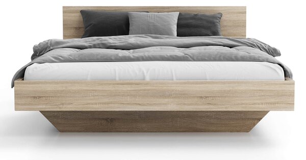 Pat de levitare 120x200 din placa de mobilier DM2 stejar sonoma
