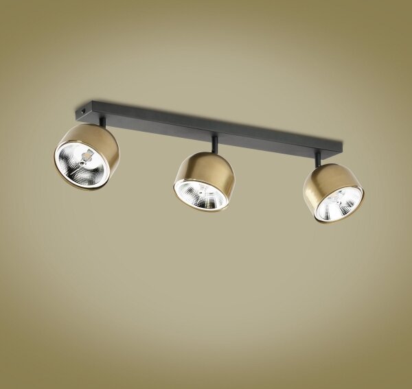 Spot ALTEA 3xAR111 GU10/50W/230V auriu/negru
