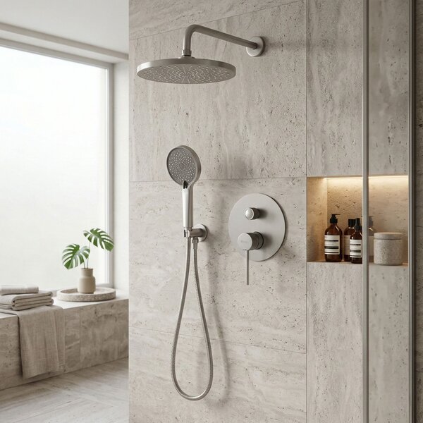 Set de dus incastrat Rea Lungo Stripe Nickel Brush + BOX