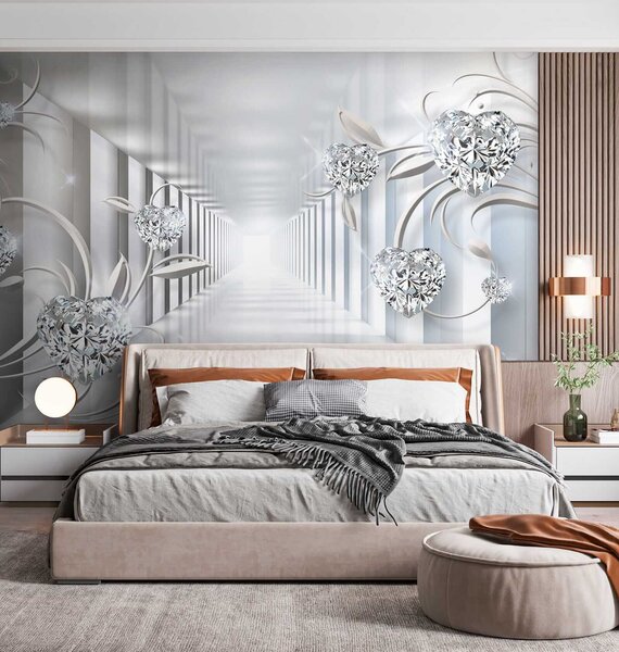 Tapet Inimi de diamant în tunel, Fototapet 3D, u07513 : Uwalls.ro