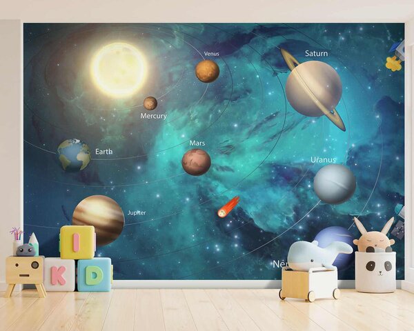 Fototapet Planetele din sistemul solar, Fototapet copii, Fototapet populare, u09074 - Tapeko.ro
