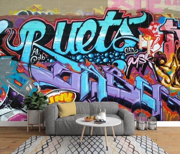 Fototapet Perete cu graffiti, Fototapet adolescenți, Fototapet populare, u11783 - Tapeko.ro