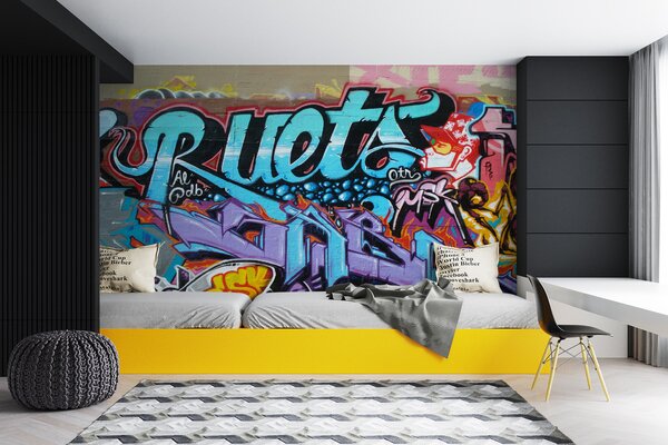 Fototapet Perete cu graffiti, Fototapet adolescenți, Fototapet populare, u11783 - Tapeko.ro