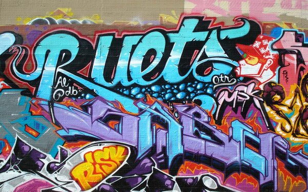 Fototapet Perete cu graffiti, Fototapet adolescenți, Fototapet populare, u11783 - Tapeko.ro